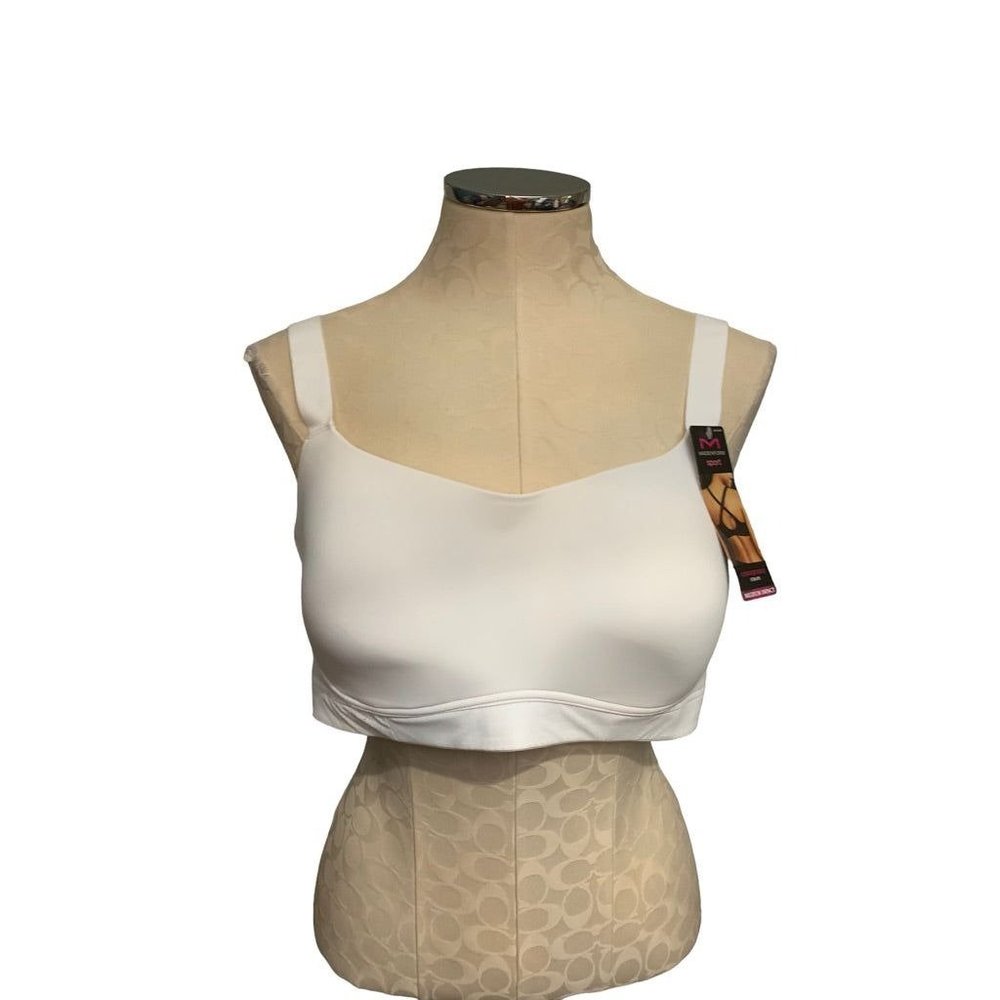 40C Maidenform Sport Convertible Straps‎ White Medium Impact Bra